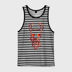 Майка мужская хлопок Hollow Knight, цвет: черная тельняшка