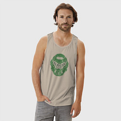 Майка мужская хлопок Slayers Club, цвет: миндальный — фото 2