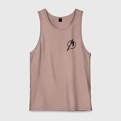 Майка мужская хлопок Metallicaспина, цвет: пыльно-розовый