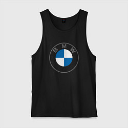 Майка мужская хлопок BMW LOGO 2020, цвет: черный