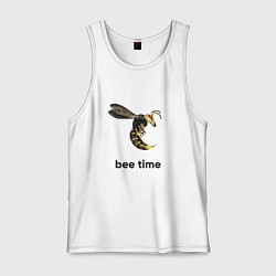 Майка мужская хлопок Bee time, цвет: белый