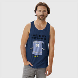 Майка мужская хлопок South Park, Полотенчик, цвет: тёмно-синий — фото 2