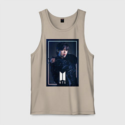 Майка мужская хлопок BTS Black Swan, цвет: миндальный