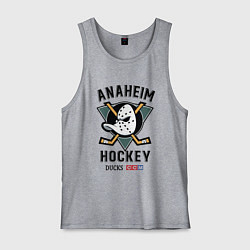 Майка мужская хлопок ANAHEIM DUCKS, цвет: меланж