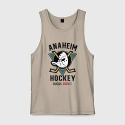 Майка мужская хлопок ANAHEIM DUCKS, цвет: миндальный