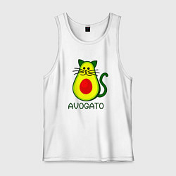 Майка мужская хлопок Avokado, цвет: белый