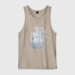 Майка мужская хлопок The Last Of Us PART 2, цвет: миндальный