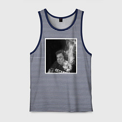 Майка мужская хлопок MASK, цвет: синяя тельняшка