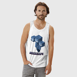 Майка мужская хлопок Minecraft game, цвет: белый — фото 2