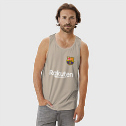 Майка мужская хлопок BARCELONA, цвет: миндальный — фото 2