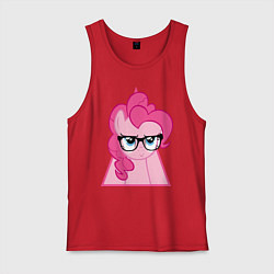 Майка мужская хлопок Pinky Pie hipster, цвет: красный