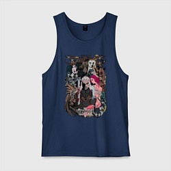 Майка мужская хлопок The Witcher wild hunt, цвет: тёмно-синий