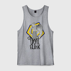 Майка мужская хлопок Don't blink, цвет: меланж