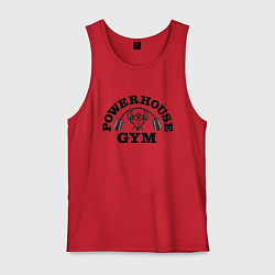 Майка мужская хлопок GYM, цвет: красный