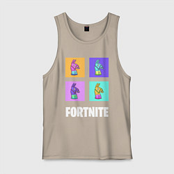 Майка мужская хлопок Фортнайт поп-ап, цвет: миндальный