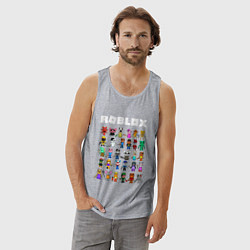 Майка мужская хлопок ROBLOX PIGGY, цвет: меланж — фото 2