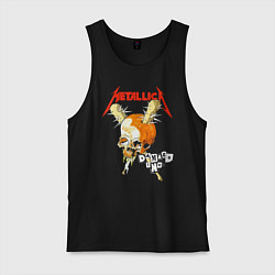 Мужская майка Metallica - оранжевый череп