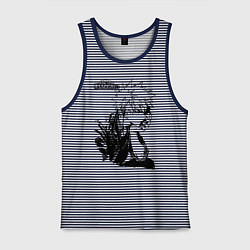 Майка мужская хлопок Моя геройская академия, цвет: синяя тельняшка