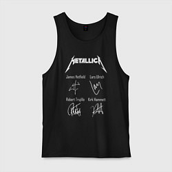 Майка мужская хлопок METALLICA АВТОГРАФЫ, цвет: черный