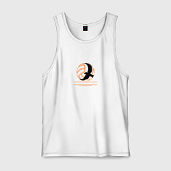 Майка мужская хлопок Karasuno volleyball, цвет: белый