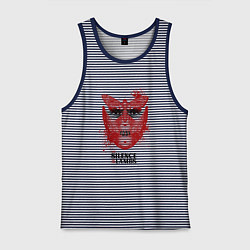 Майка мужская хлопок Ганнибал Лектор, цвет: синяя тельняшка