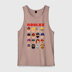 Майка мужская хлопок ROBLOX, цвет: пыльно-розовый