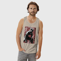 Майка мужская хлопок Garou, цвет: миндальный — фото 2