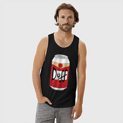 Майка мужская хлопок Duff Beer, цвет: черный — фото 2