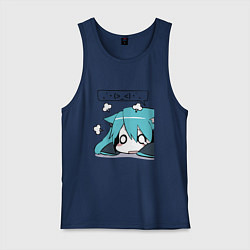 Майка мужская хлопок Грусть, цвет: тёмно-синий