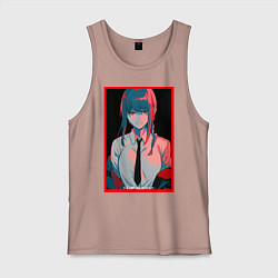 Мужская майка Макима человек бензопила Red