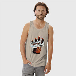 Майка мужская хлопок Judas Priest Джудас Прист, цвет: миндальный — фото 2