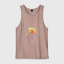 Мужская майка Космический пейзаж с планетами