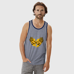 Майка мужская хлопок Wu-Tang Forever, цвет: синяя тельняшка — фото 2