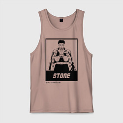 Майка мужская хлопок STONE Kimetsu no Yaiba, цвет: пыльно-розовый