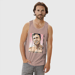 Майка мужская хлопок Gachi, цвет: пыльно-розовый — фото 2