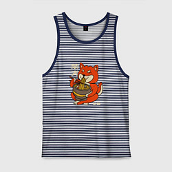 Мужская майка Японская Сиба Ину ест Рамен