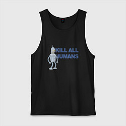 Майка мужская хлопок Бендер Родригес, цвет: черный