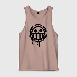 Мужская майка One Piece знак черной краской