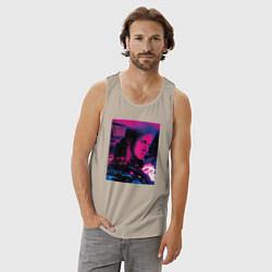 Майка мужская хлопок Фильм драйв, цвет: миндальный — фото 2