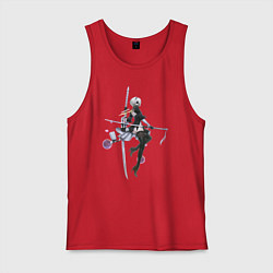 Майка мужская хлопок 2B Nier, цвет: красный