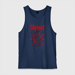 Майка мужская хлопок Slipknot Slip Goats Art, цвет: тёмно-синий