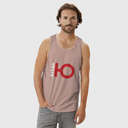Майка мужская хлопок Буква Ю, цвет: пыльно-розовый — фото 2