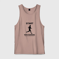 Мужская майка Начни с бега