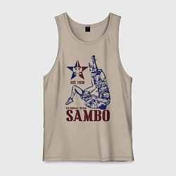 Майка мужская хлопок САМБО, цвет: миндальный
