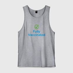 Майка мужская хлопок Полная вакцинация, цвет: меланж