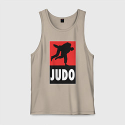 Майка мужская хлопок Judo, цвет: миндальный