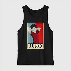 Майка мужская хлопок КУРОО ТЕЦУРО TETSURO, цвет: черный