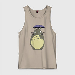 Мужская майка Тоторо под зонтом