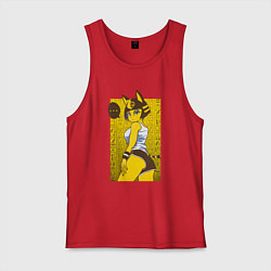 Майка мужская хлопок Ankha waifu, цвет: красный