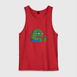 Майка мужская хлопок Pepe love пепе лов, цвет: красный